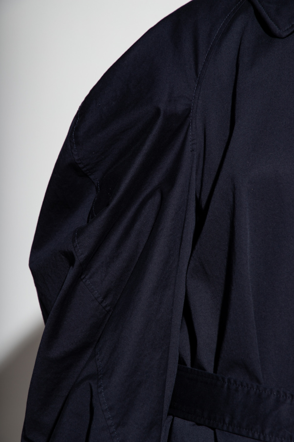 Navy blue Coat with pockets Balenciaga